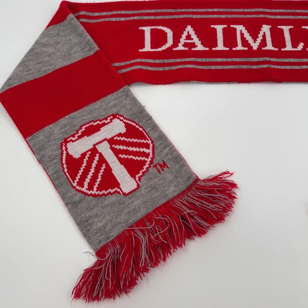 Daimler Portland Timbers‎ Knit Scarf Red Gray Logo Acrylic Made in Turkey